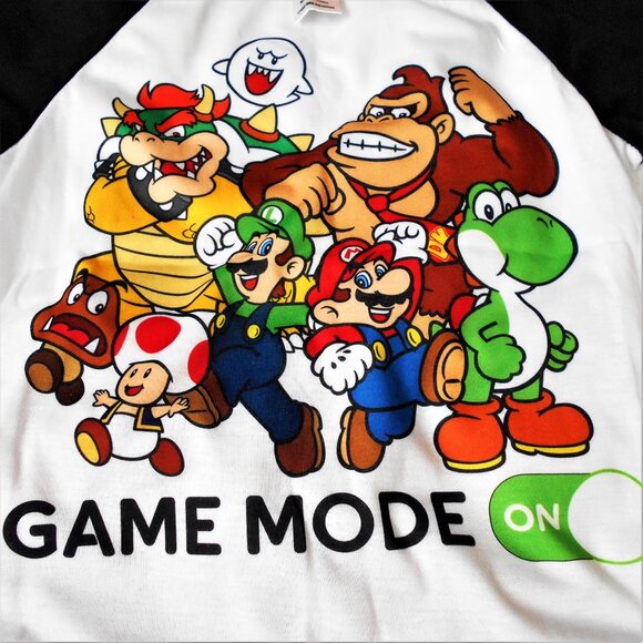Super Mario Brothers Game Mode On Pajama Set Boys 8 Nintendo - Picture 5 of 7